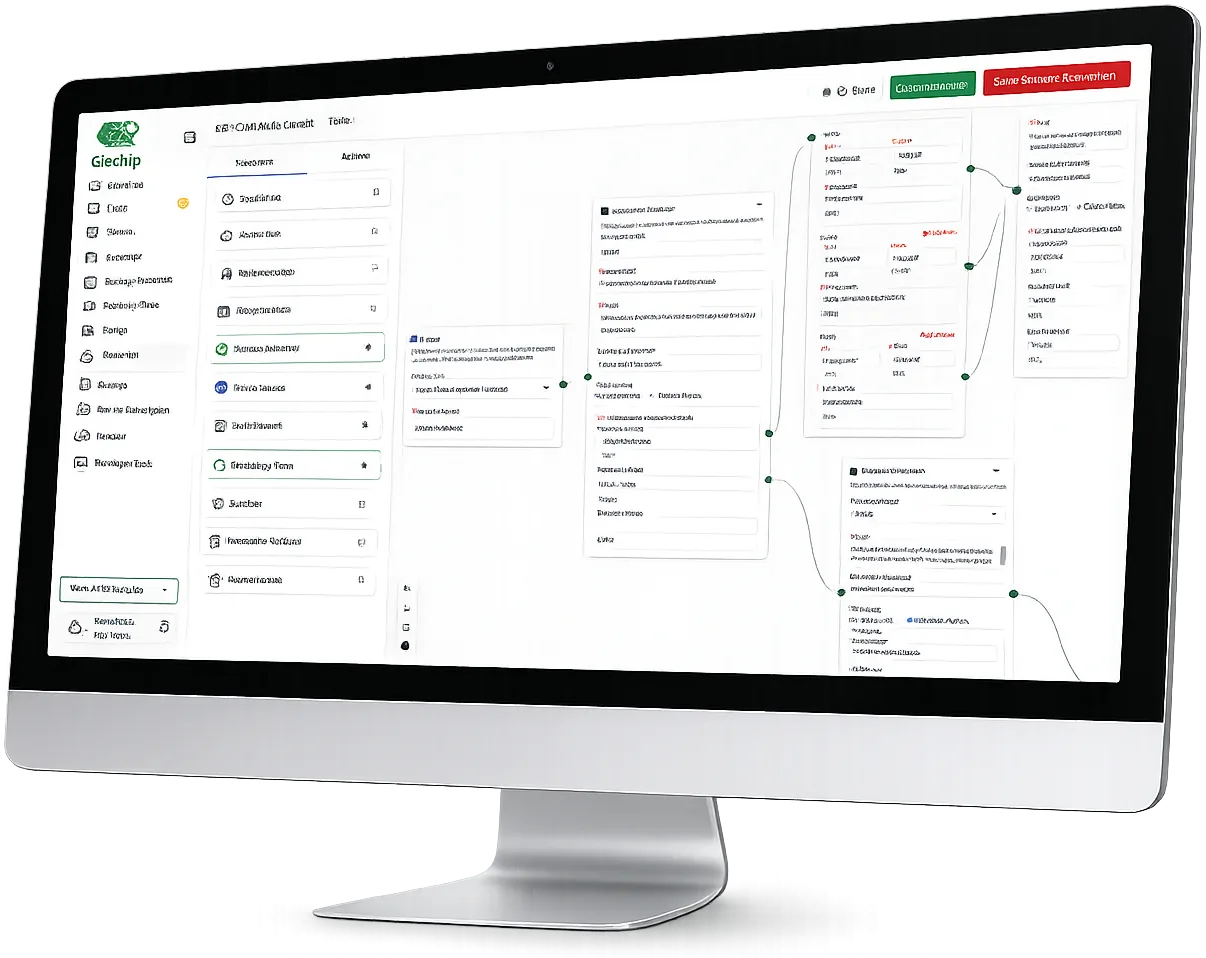 Le tableau de bord Dealup sur un ordinateur portable : compteurs de contacts et de campagnes, courbe des conversations entrantes et sortantes, campagnes programmées.